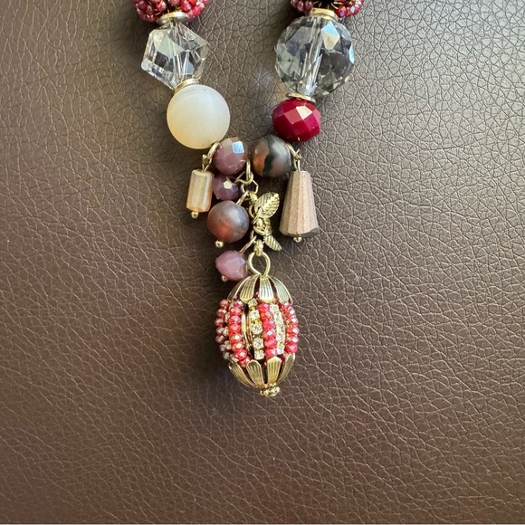 NWT Venus Multicolor Beaded Necklace and Earring Set - Picture 3 of 6